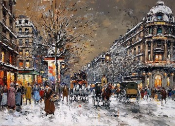  51 - yxj051fD Impressionismus Straßenszene Paris